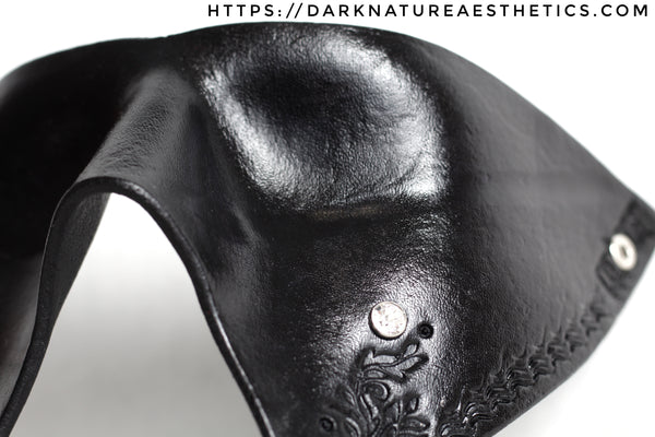 "Deep Abyss" Lysa Leather Blindfold