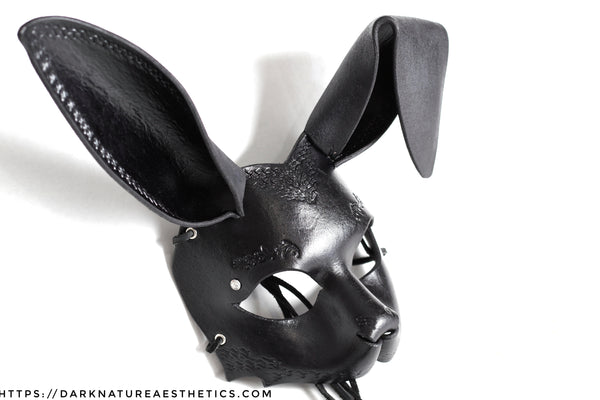 "Deep Abyss" Nora Bunny Rabbit Leather Mask