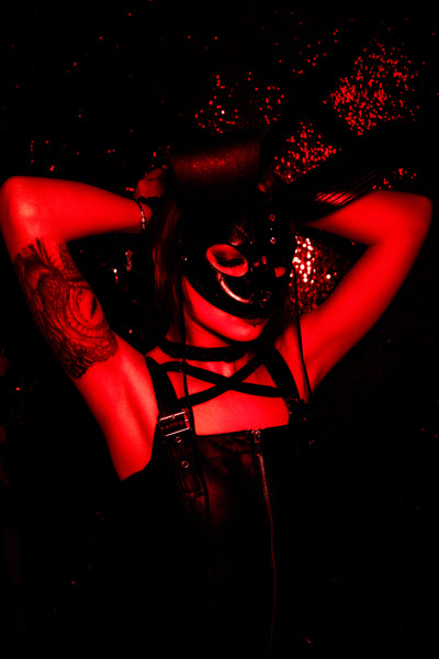 "Deep Abyss" Stella Bunny Rabbit Leather Mask