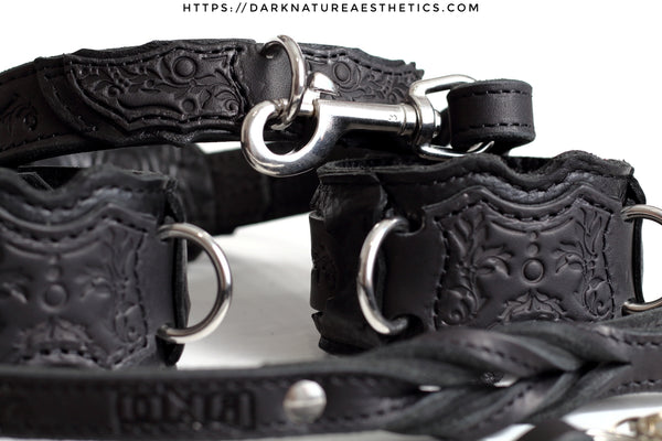 "Carnal Sins" BLACKout Locking Bondage Leather Collar