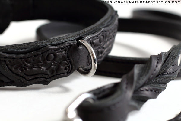 "Carnal Sins" BLACKout Locking Bondage Leather Collar