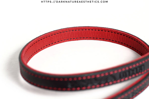 "Carnal Sins" Bloody Leather Bondage Leash