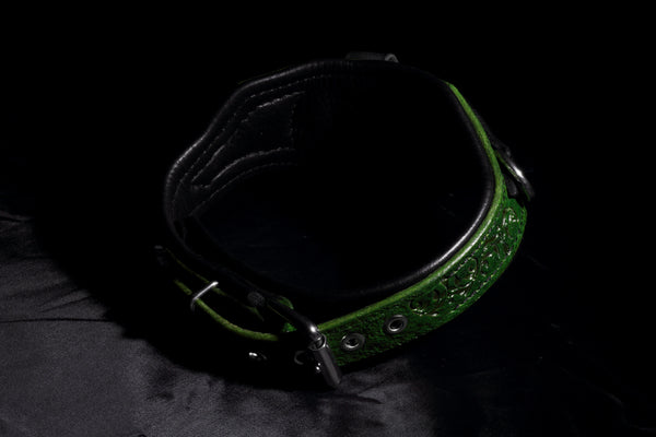 "Meadow" Pet Play Bondage Leather Collar