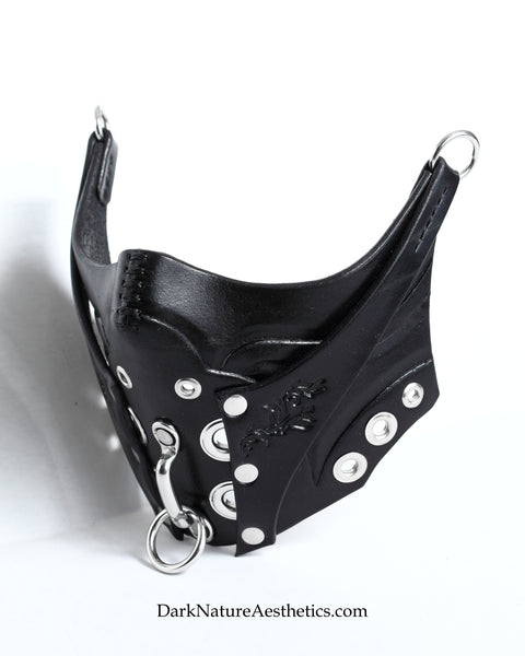 "Deep Abyss" Pure Inevitability Leather Half Mask