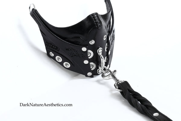 "Deep Abyss" Pure Inevitability Leather Half Mask