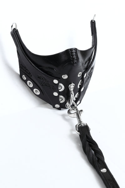 "Deep Abyss" Pure Inevitability Leather Half Mask