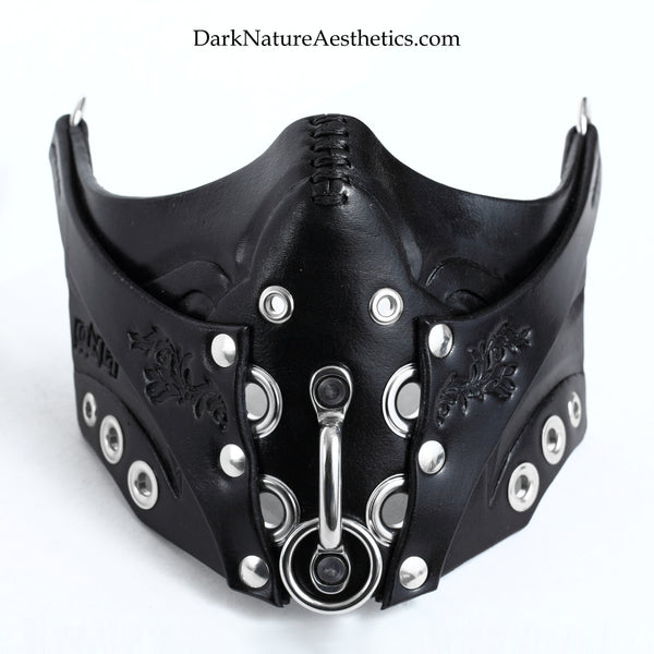"Deep Abyss" Pure Inevitability Leather Half Mask