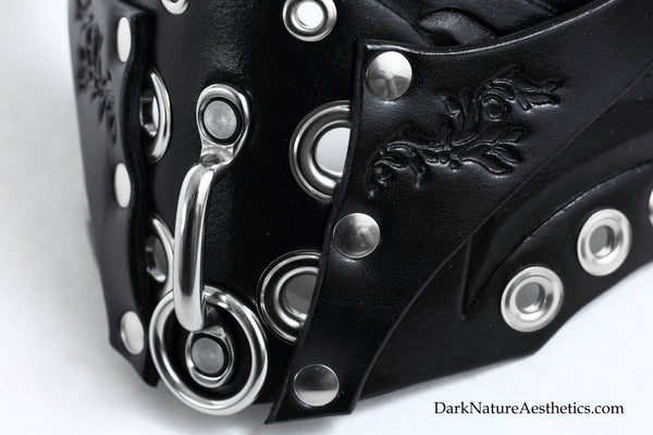 "Deep Abyss" Pure Inevitability Leather Half Mask