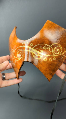 Gold and Tan Filigree Blindfold