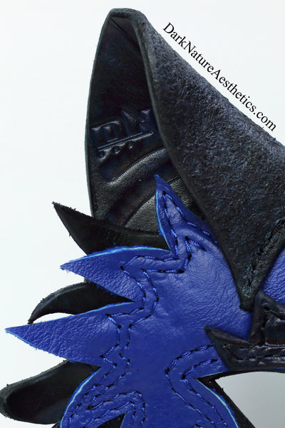 Blue "Helldog" Wolf Leather Mask/Hood