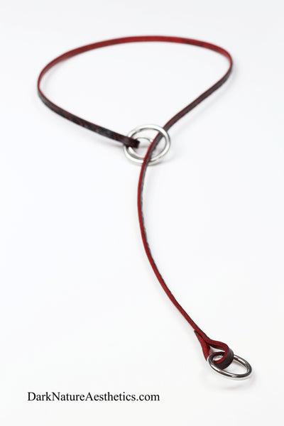 "Thin Red Line" Hanging Choker Necklace