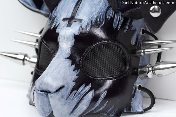 "Lagomorphis" Black Metal Corpse Paint Bunny Rabbit Leather Mask