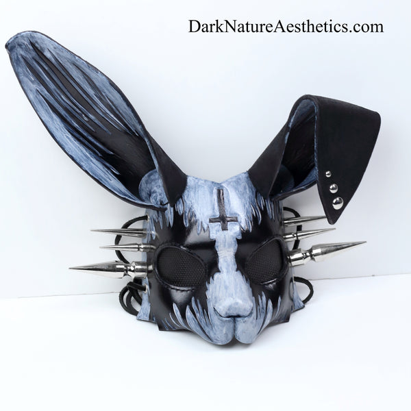 "Lagomorphis" Black Metal Corpse Paint Bunny Rabbit Leather Mask