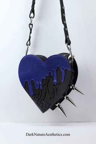 Purple/Black "Bleeding Heart" Shoulder Bag
