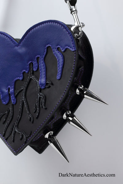 Purple/Black "Bleeding Heart" Shoulder Bag