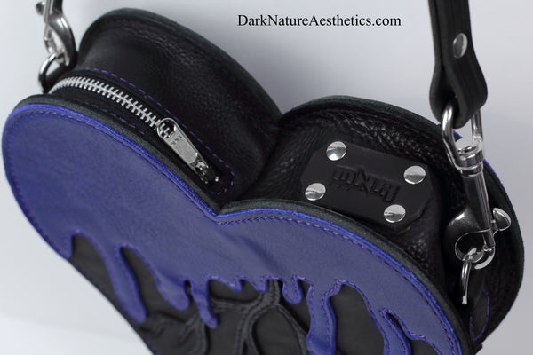 Purple/Black "Bleeding Heart" Shoulder Bag