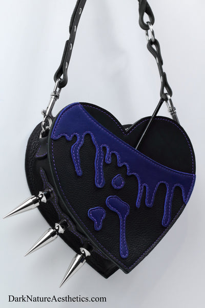 Purple/Black "Bleeding Heart" Shoulder Bag