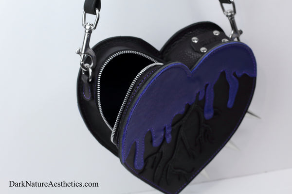 Purple/Black "Bleeding Heart" Shoulder Bag