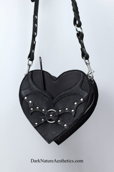 Pitch Black "Breaking Heart" Shoulder Bag