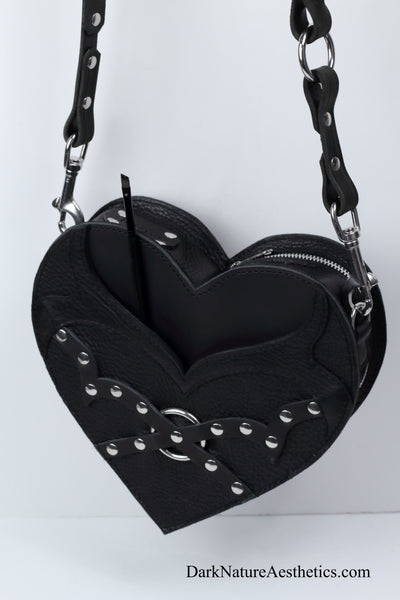 Pitch Black "Breaking Heart" Shoulder Bag
