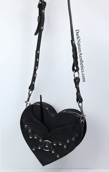 Pitch Black "Breaking Heart" Shoulder Bag