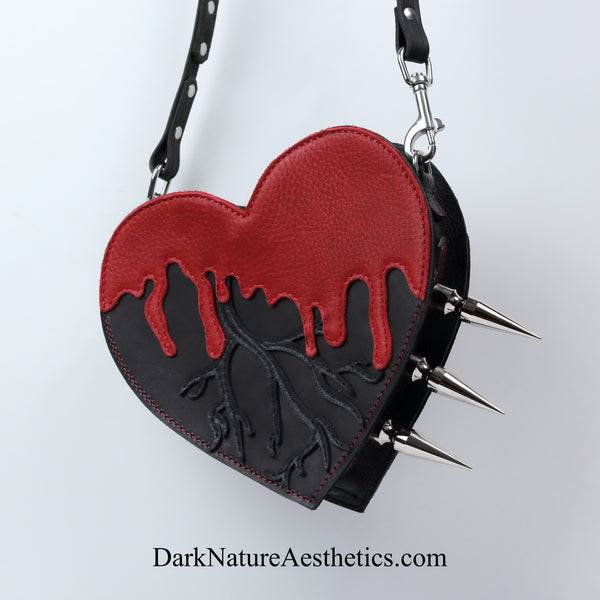 Red/Black "Bleeding Heart" Shoulder Bag