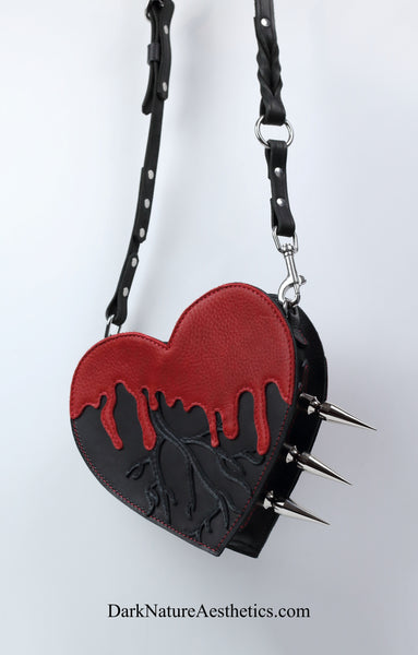 Red/Black "Bleeding Heart" Shoulder Bag