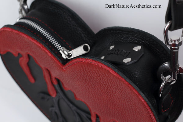 Red/Black "Bleeding Heart" Shoulder Bag