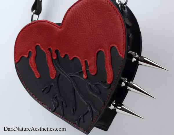 Red/Black "Bleeding Heart" Shoulder Bag