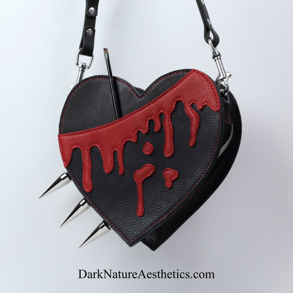 Red/Black "Bleeding Heart" Shoulder Bag