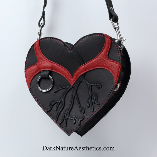 Red/Black "Breaking Heart" Shoulder Bag