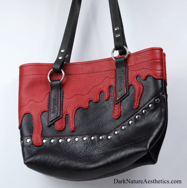 Red/Black "Blood bag" Tote Handbag