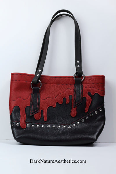 Red/Black "Blood bag" Tote Handbag