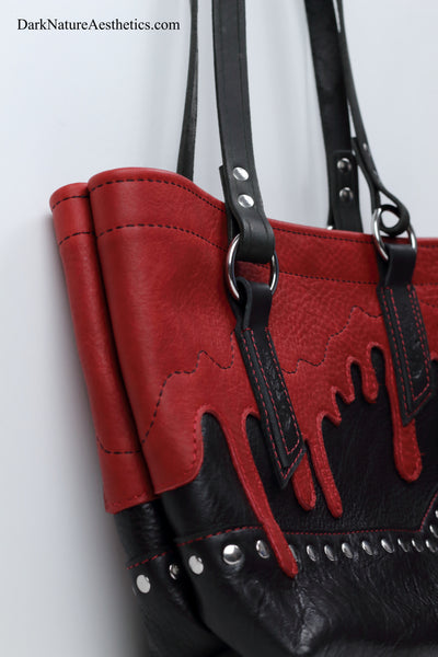 Red/Black "Blood bag" Tote Handbag