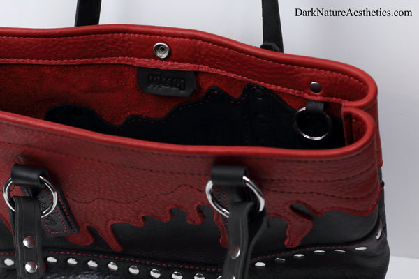 Red/Black "Blood bag" Tote Handbag
