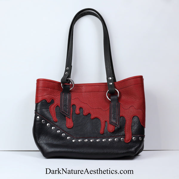 Red/Black "Blood bag" Tote Handbag