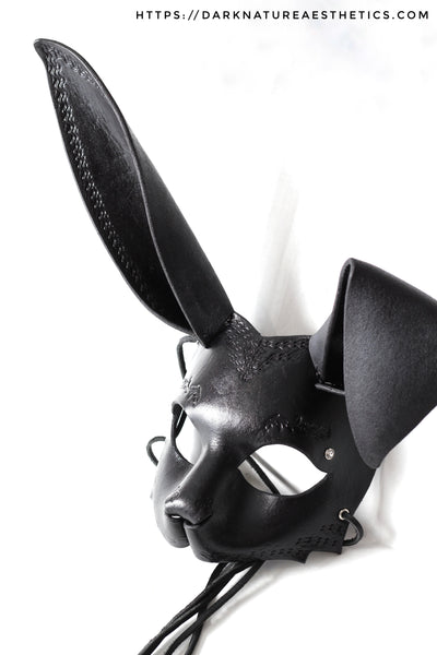 "Deep Abyss" Nora Bunny Rabbit Leather Mask