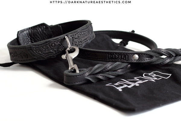 "Carnal Sins" BLACKout Locking Bondage Leather Collar