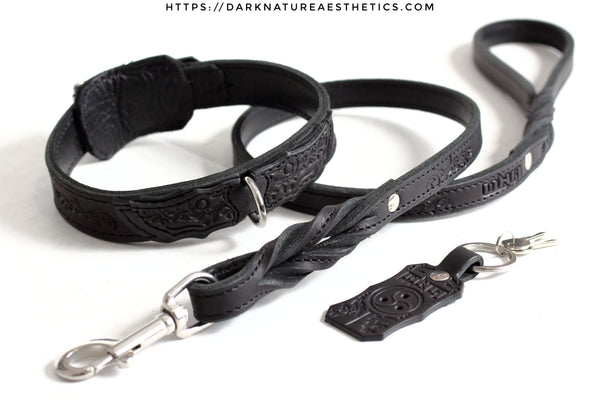 "Carnal Sins" BLACKout Locking Bondage Leather Collar