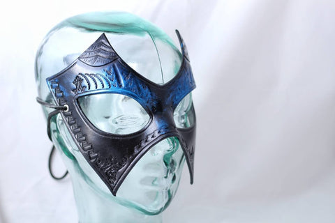 Blue Devil Leather Mask