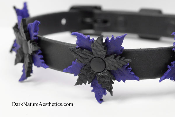 Purple/Black Cosmic Petals Fashion Night Collar