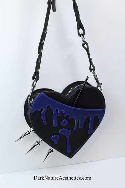 Purple/Black "Bleeding Heart" Shoulder Bag