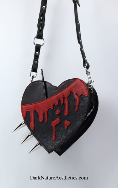 Red/Black "Bleeding Heart" Shoulder Bag