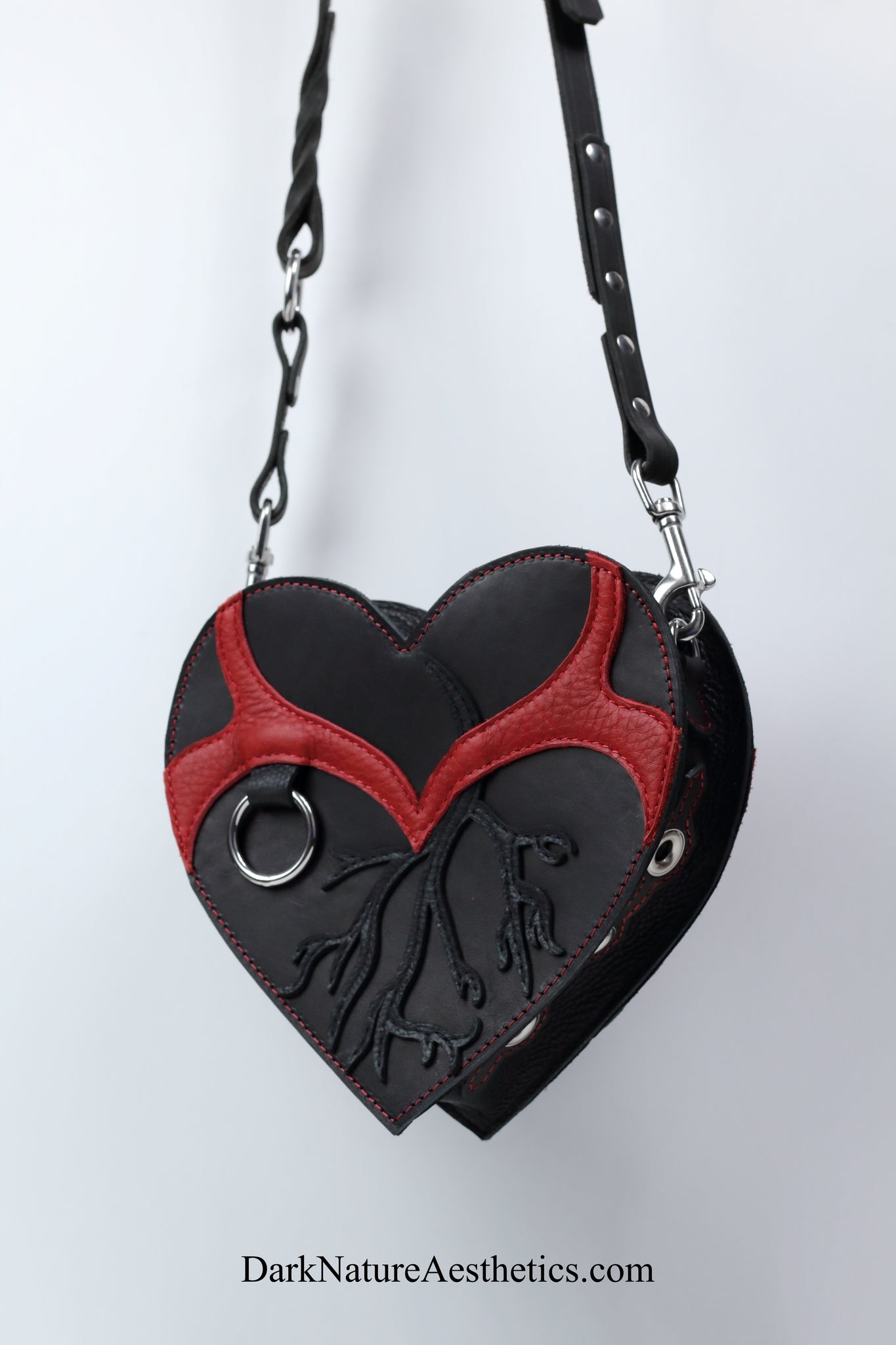 Red/Black "Breaking Heart" Shoulder Bag