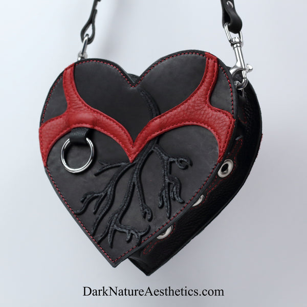 Red/Black "Breaking Heart" Shoulder Bag